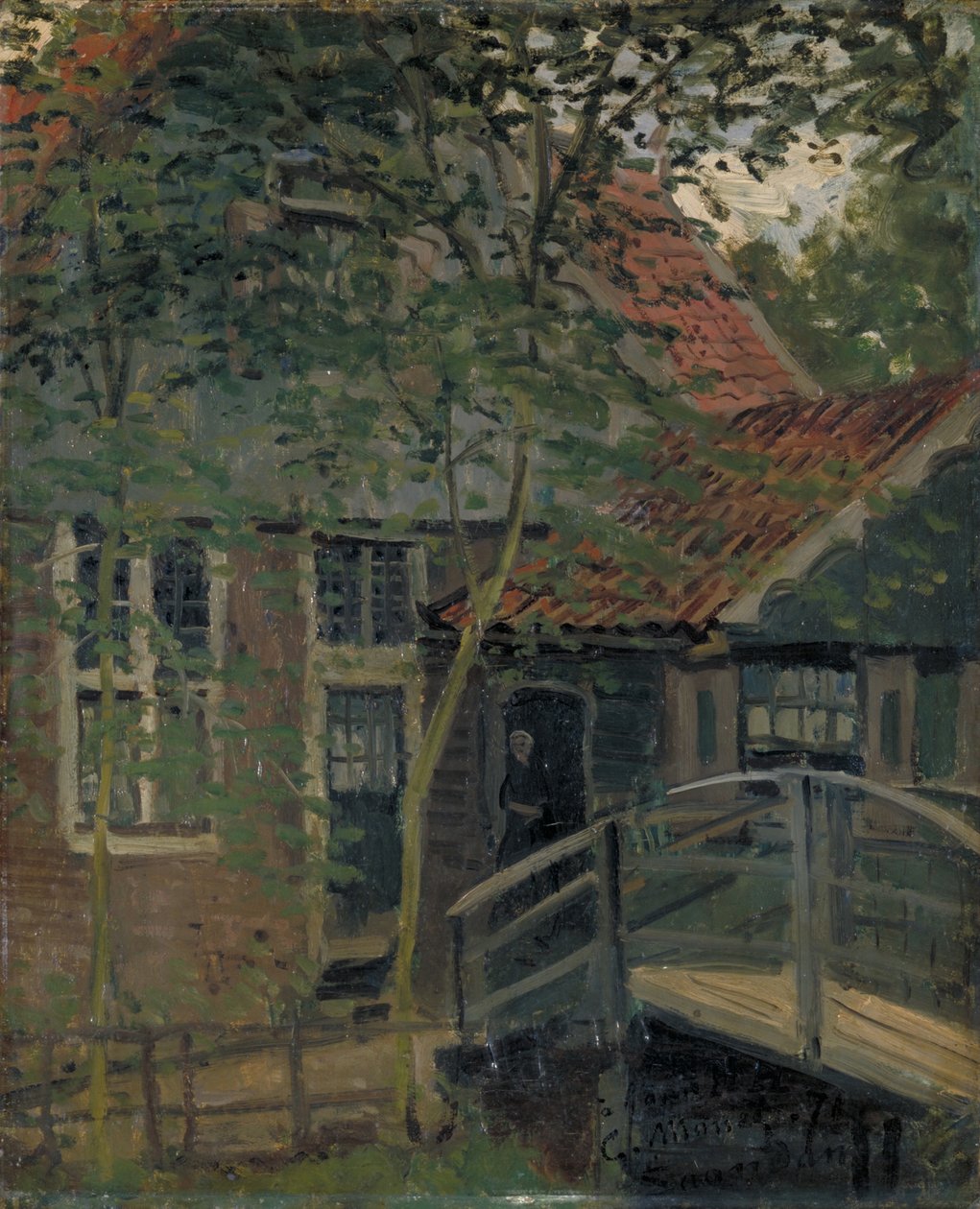 Fußgängerbrücke in Zaandam, 1871 von Claude Monet