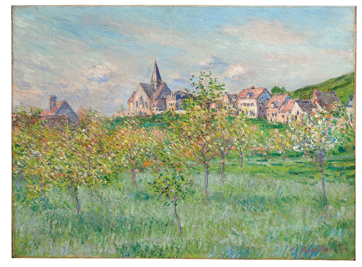 Frühling in Giverny, Nachmittagseffekt, 1885 von Claude Monet