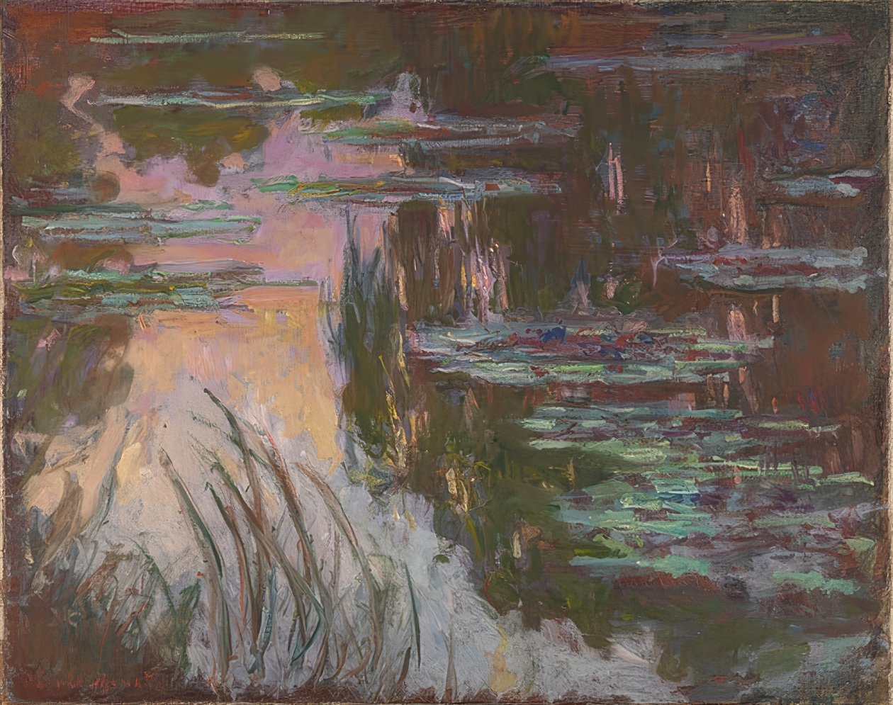 Seerosen im Abendlicht von Claude Monet
