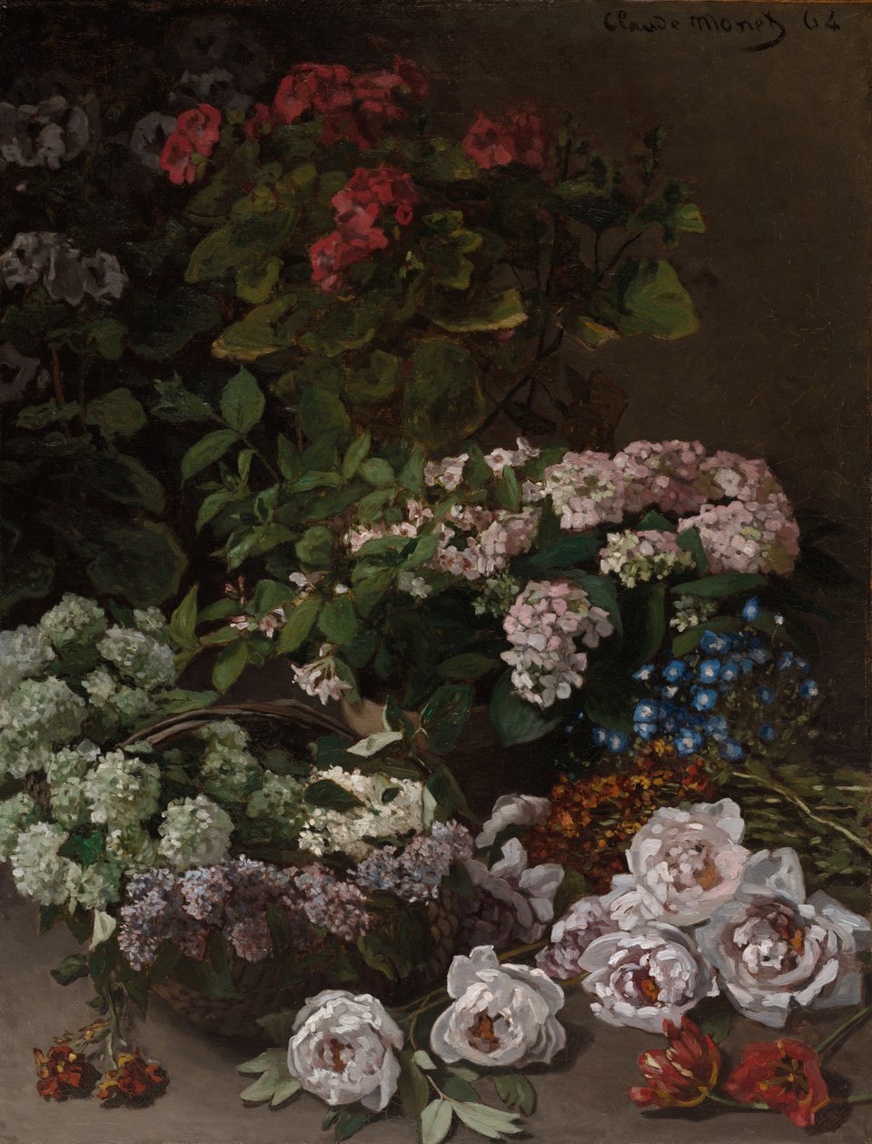 Frühlingsblumen, 1864 von Claude Monet