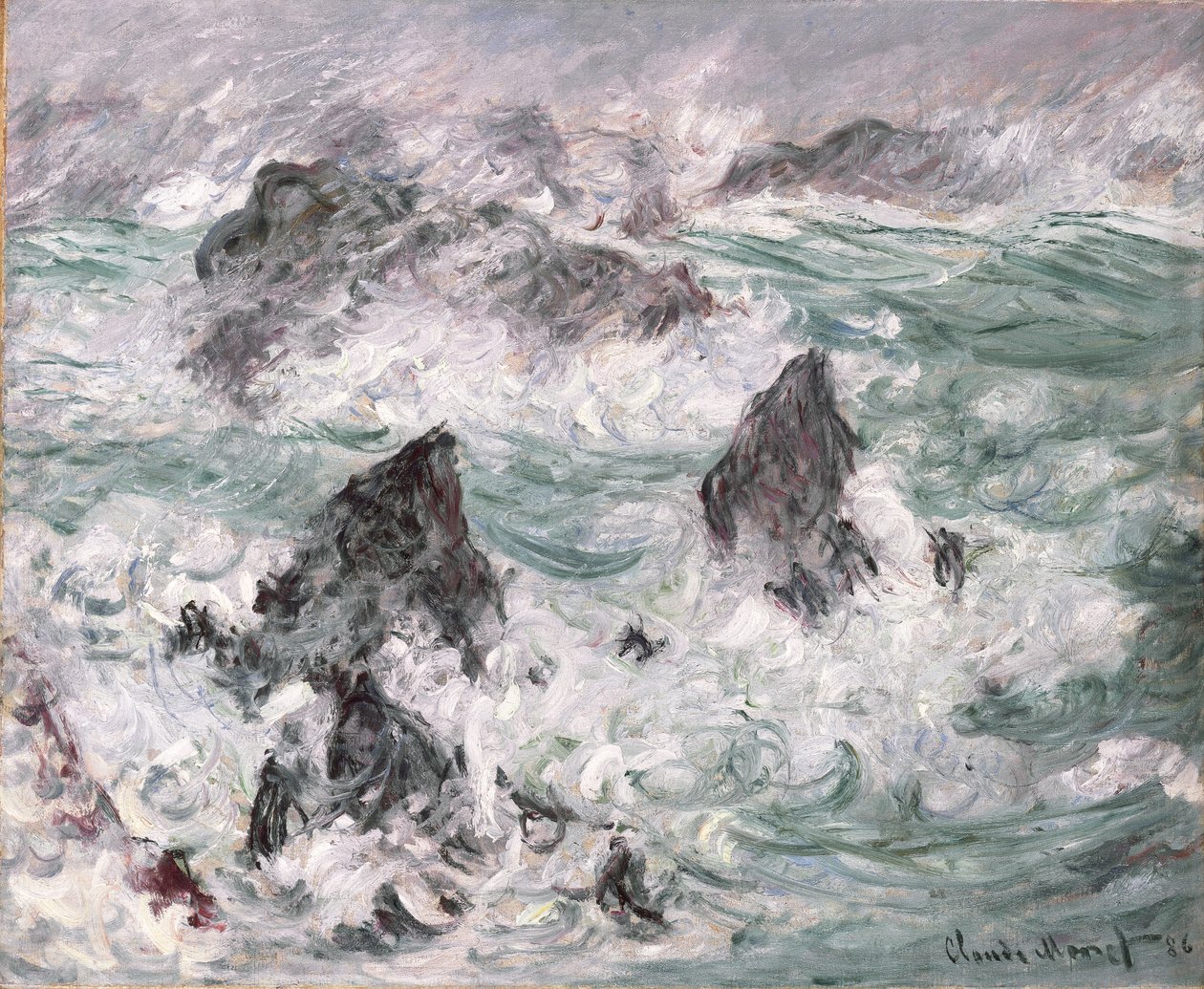 Sturm auf Belle-Ile von Claude Monet
