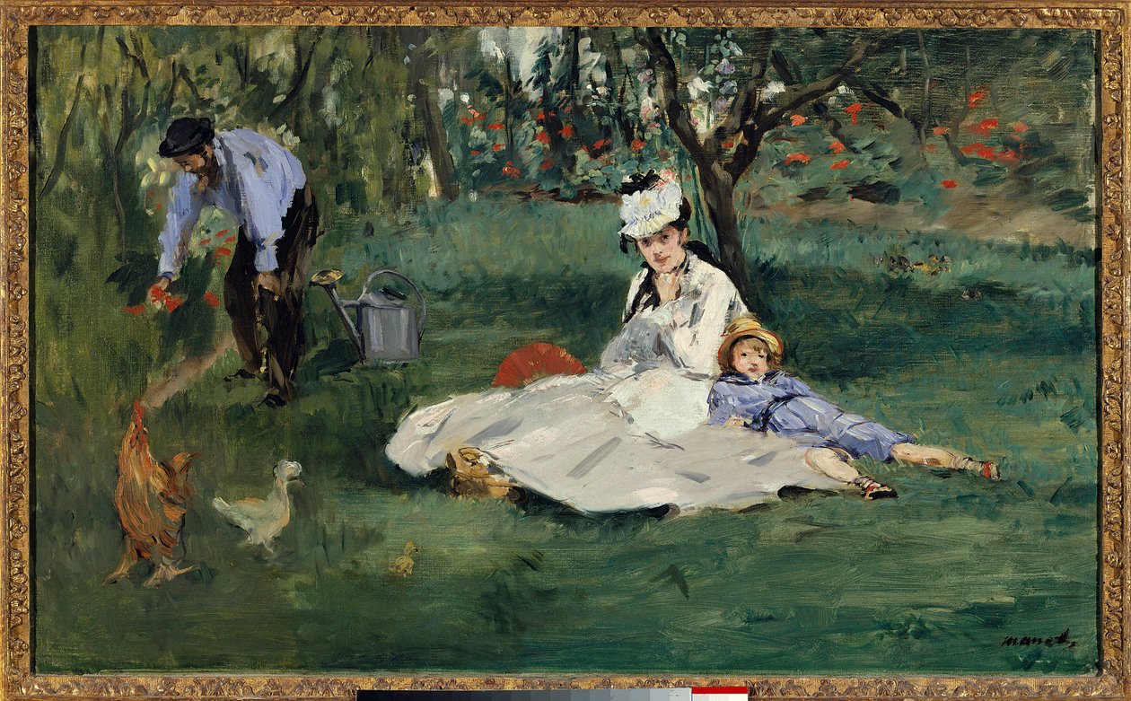 Die Familie Monet im Garten von Claude Monet