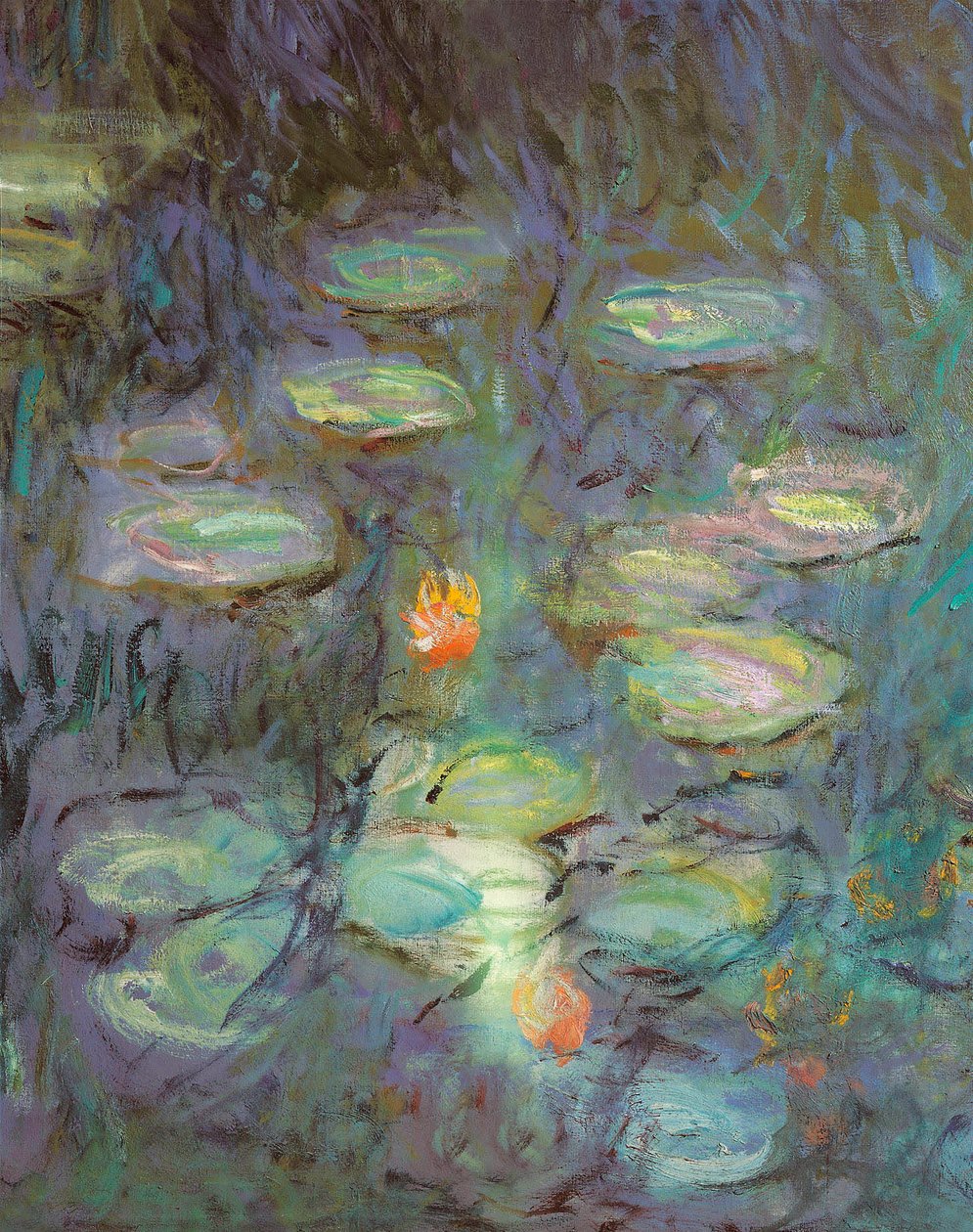 Die Seerosen: Morgen (Detail) von Claude Monet
