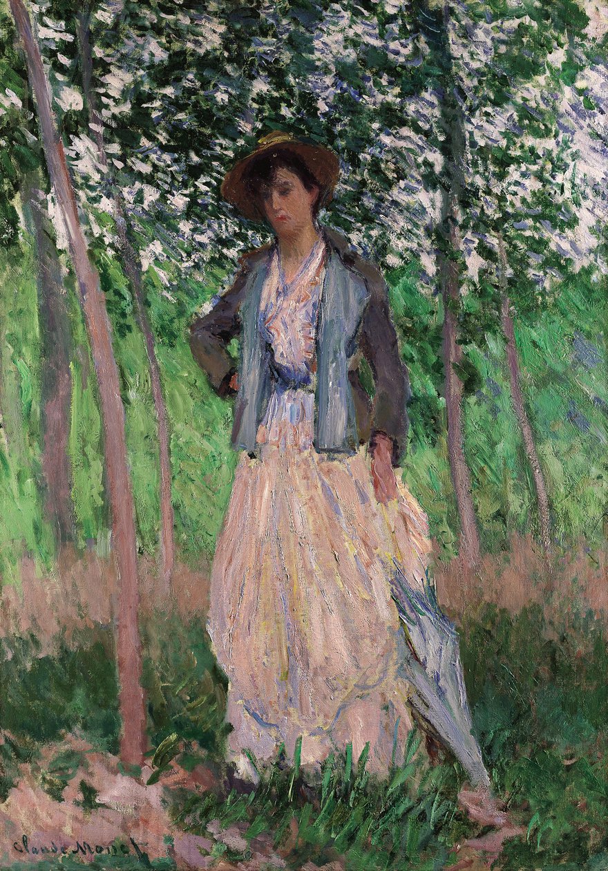 Die Spaziergängerin (Suzanne Hoschedé), 1887 von Claude Monet