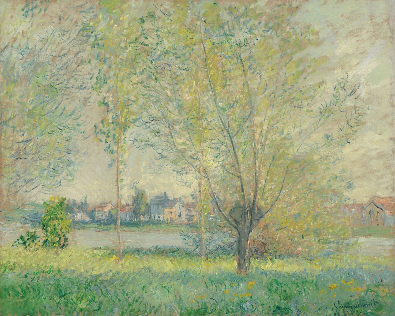 Die Weiden, 1880 von Claude Monet