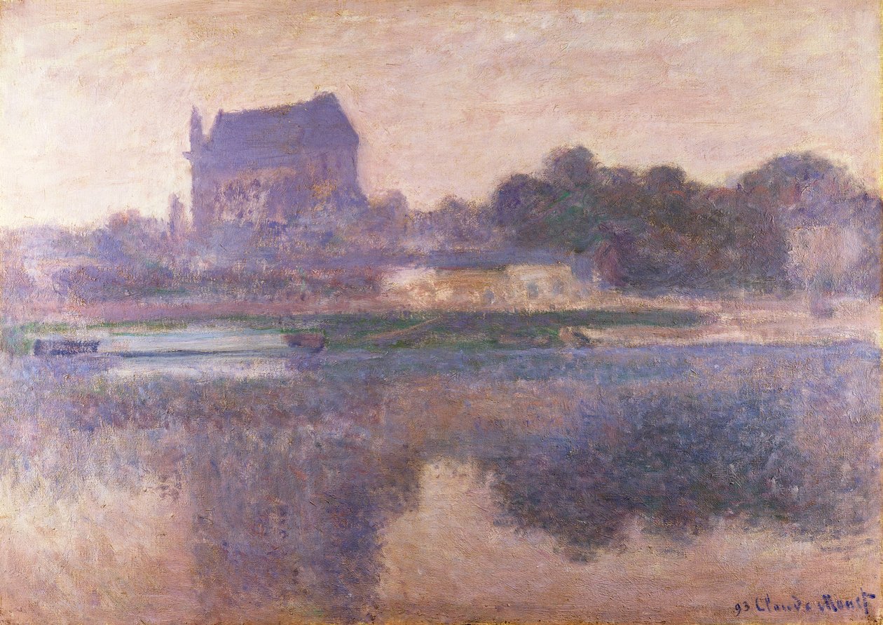 Kirche von Vernon im Nebel, 1893 von Claude Monet