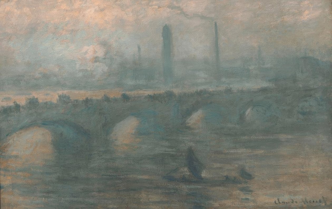Waterloo-Brücke, nebliger Morgen von Claude Monet