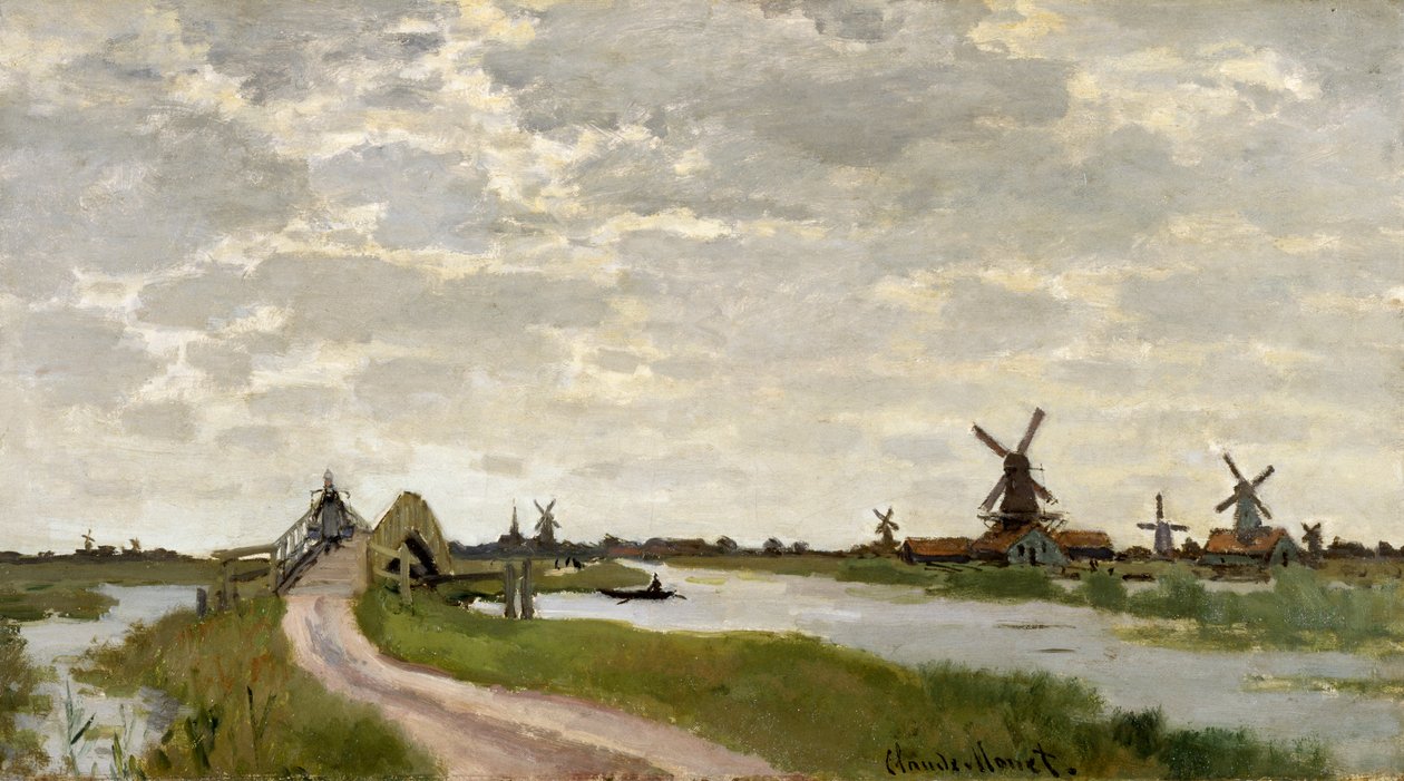 Windmühlen bei Zaandam von Claude Monet