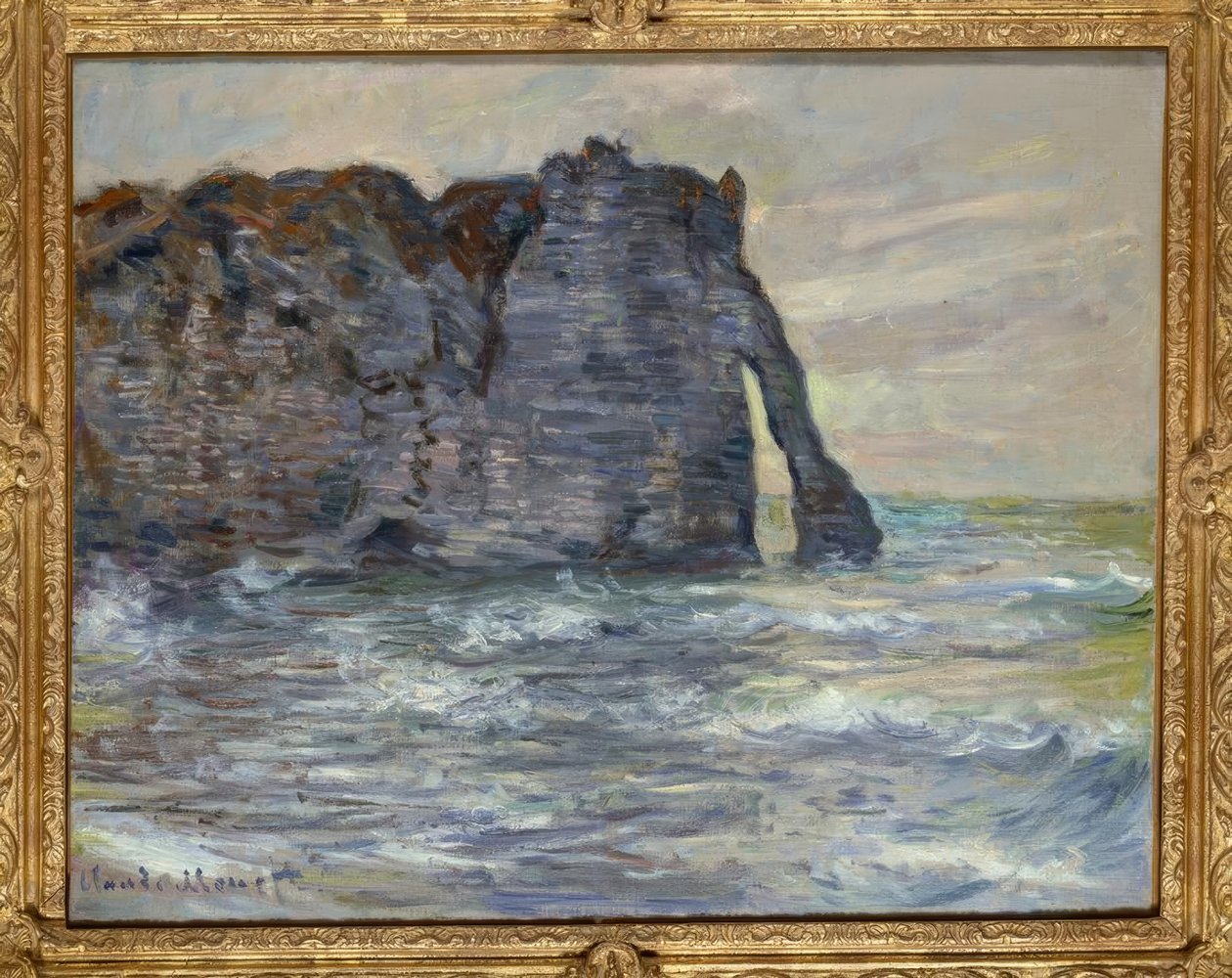 Étretat, Falaise et Porte d’Aval von Claude Monet