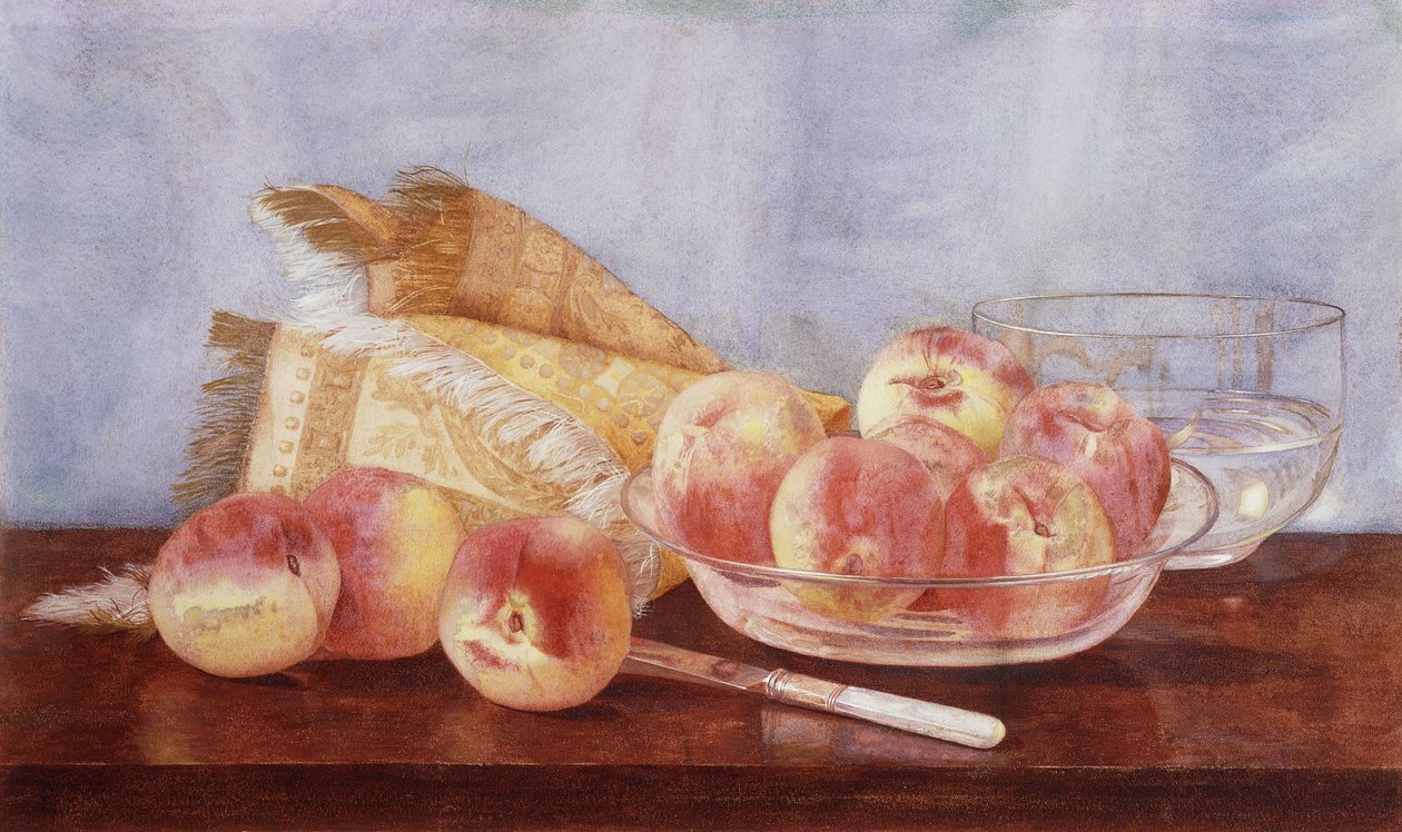 Stillleben mit Pfirsichen von Claude Raguet Hirst