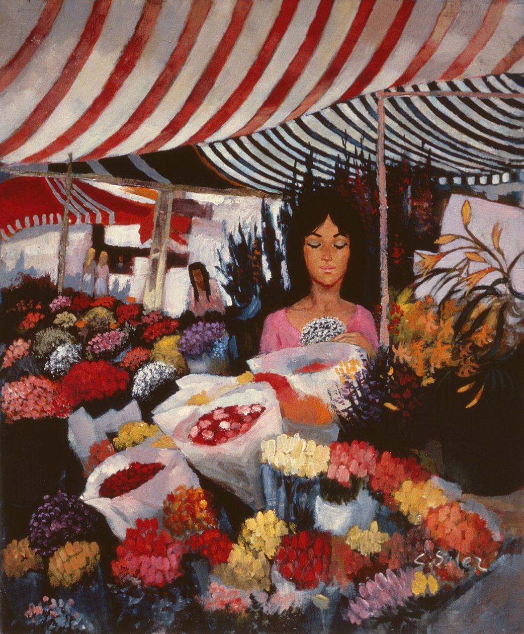 Die Blumenverkäuferin von Claude Salez