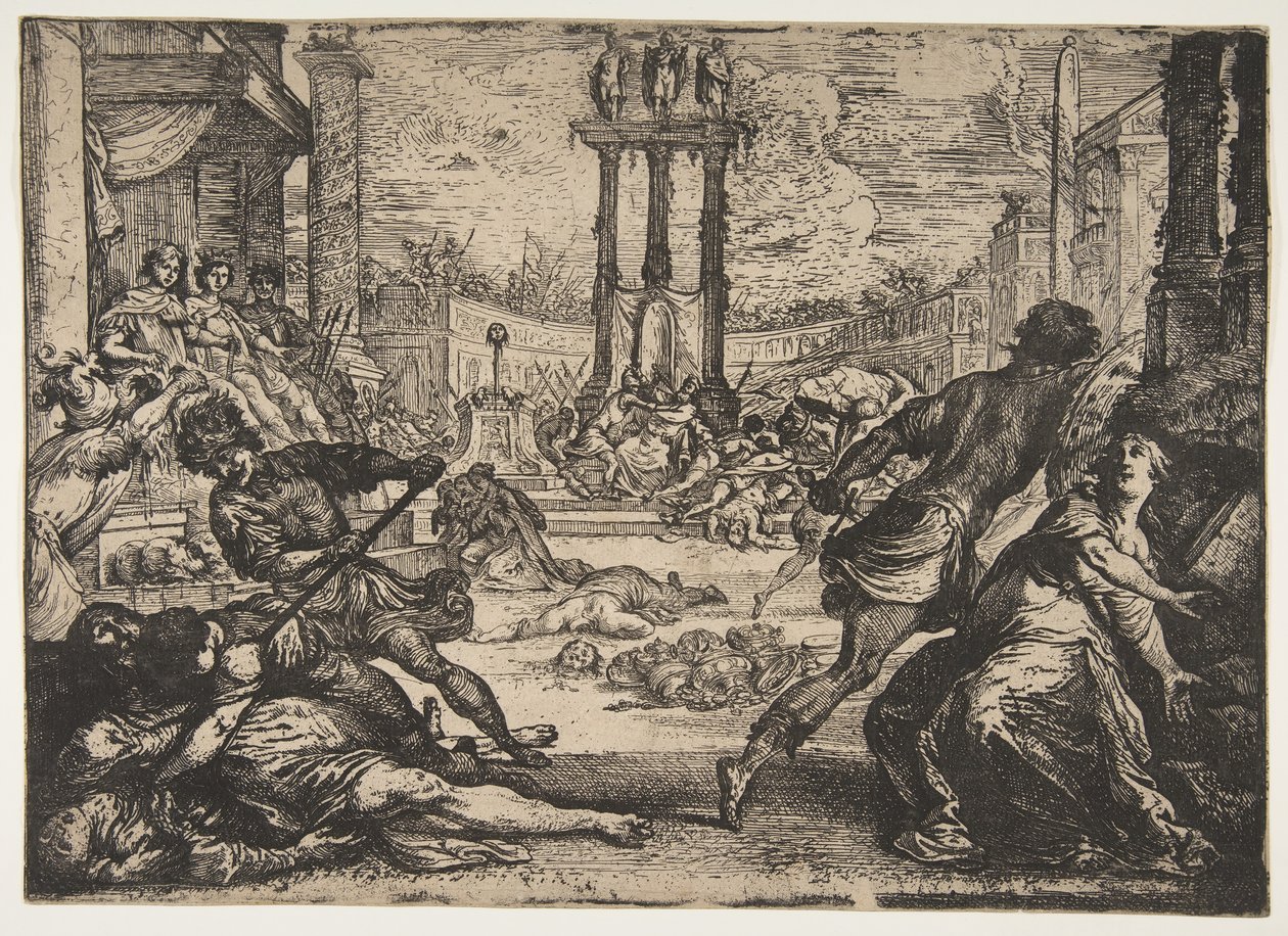 Ein Massaker durch das Triumvirat von Claude Vignon