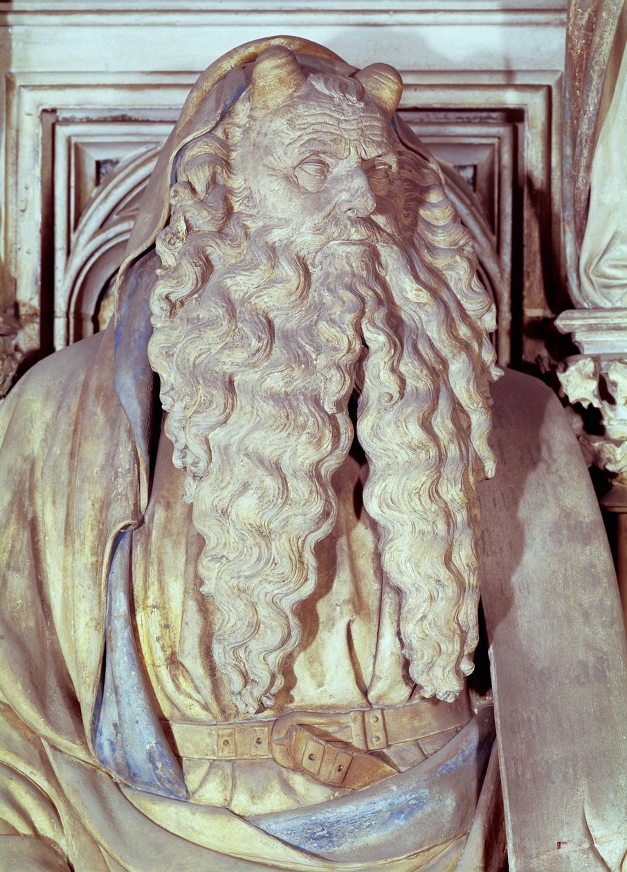 Moses (Detail) von Claus and Malouel, Jean Sluter