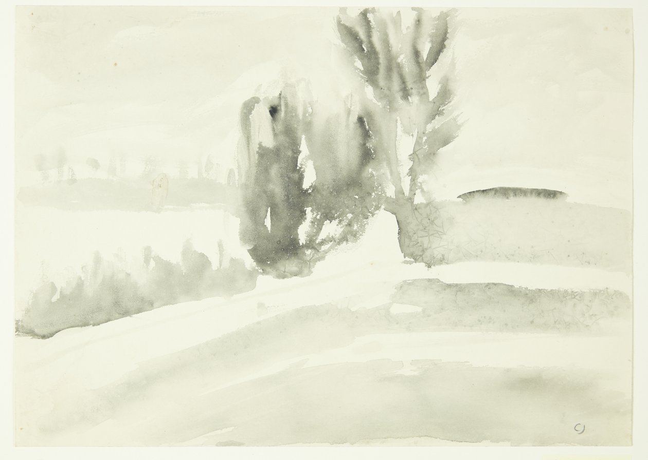 Landschaft mit Bäumen von Claus Johansen