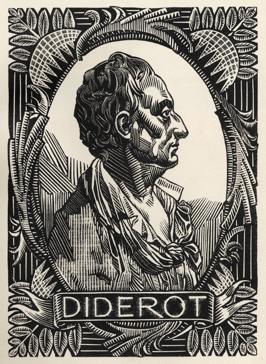 Denis Diderot (Gravur) von Clement Serveau