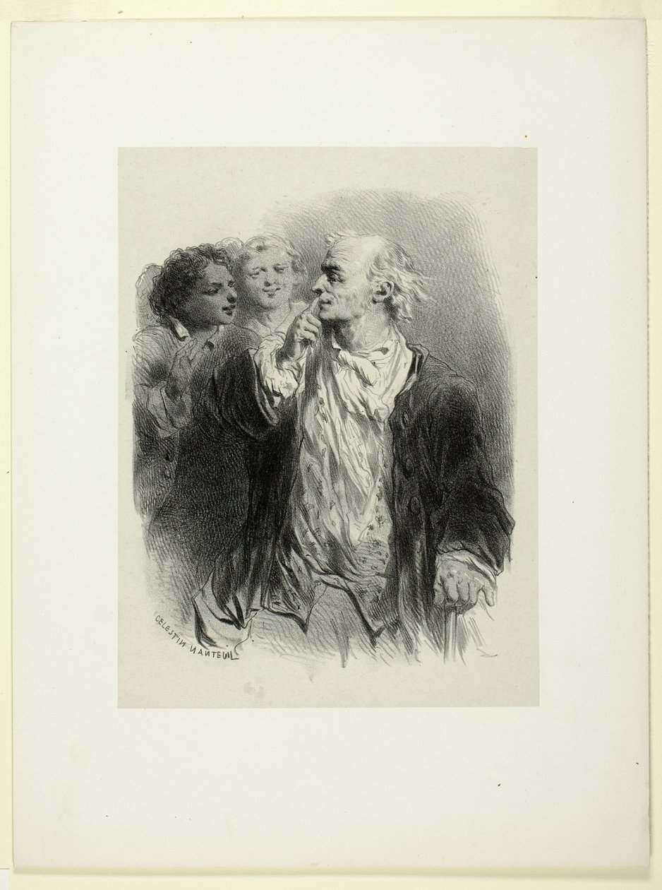 Ein Gentleman und zwei Begleiter von Célestin Nanteuil
