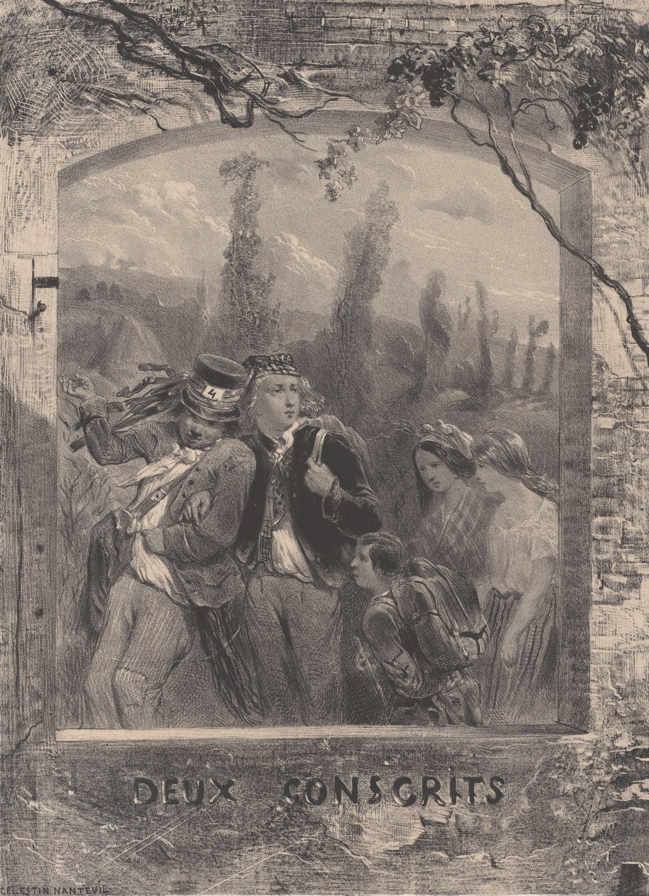 Zwei Wehrpflichtige, ca. 1830-70 von Célestin Nanteuil