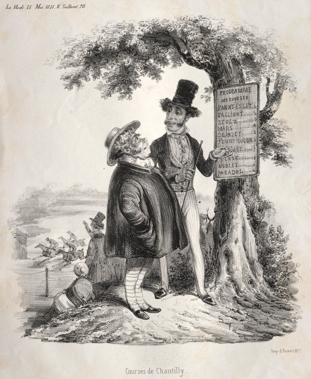 Rennen von Chantilly von Clémente Pruche
