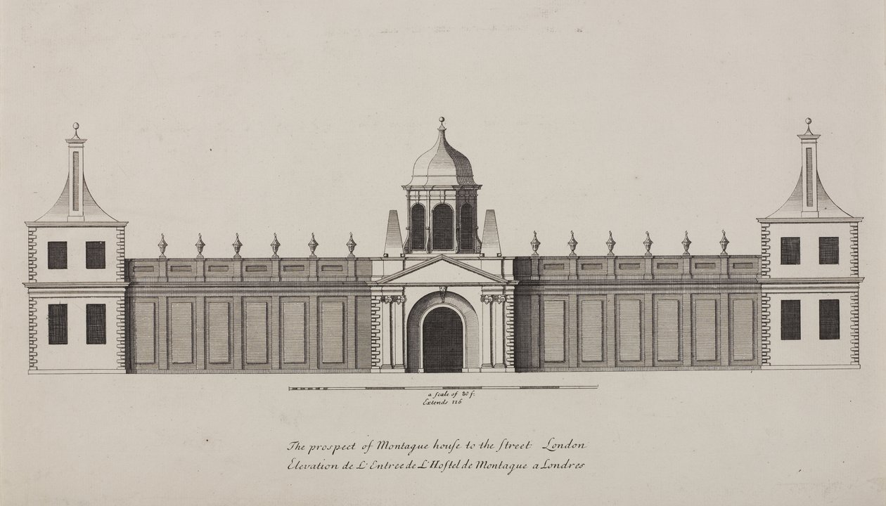 Britisches Museum, Holborn, ca. 1750 von Colen Campbell