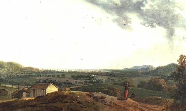 Eine westindische Ansicht von Colonial School