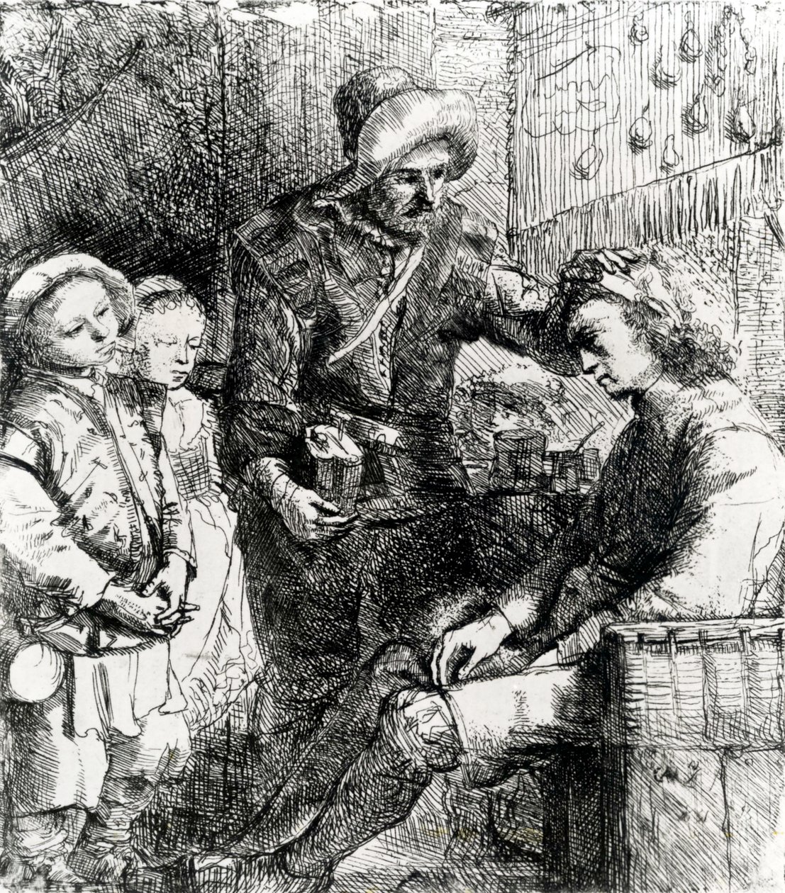 Arzt und Patient, 1651 von Constantin Daniel van Renesse