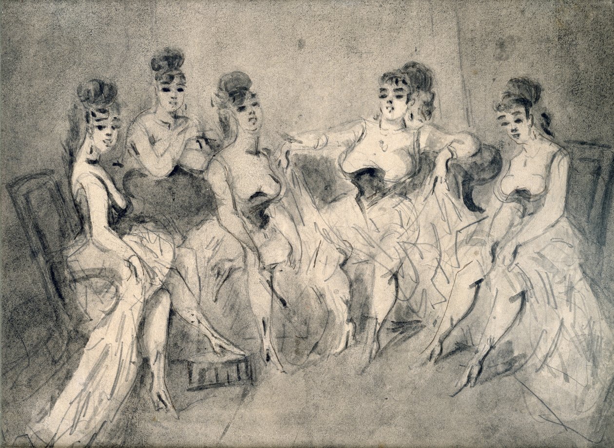 Mädchen in einem Bordell von Constantin Guys