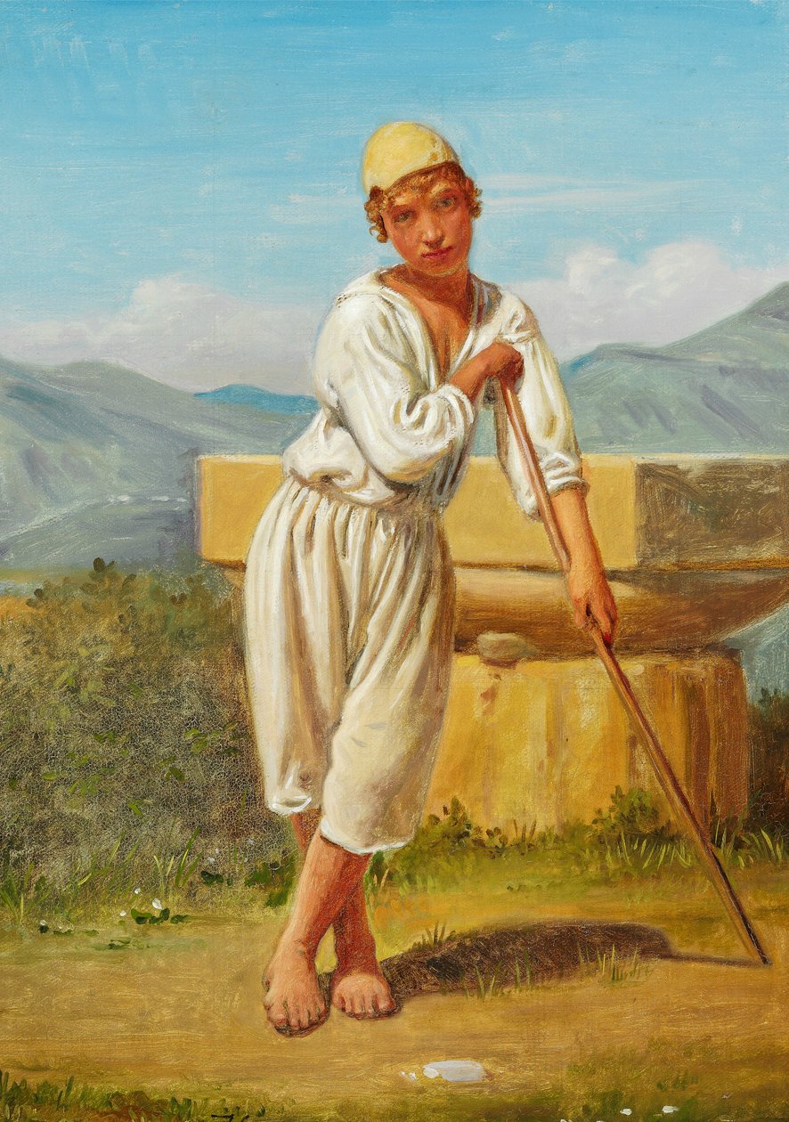 Ein Hirtenjunge aus Pästum von Constantin Hansen