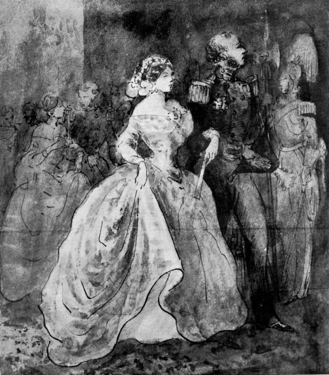 Empfang am Hof, 19. Jahrhundert, 1930 von Constantin Guys