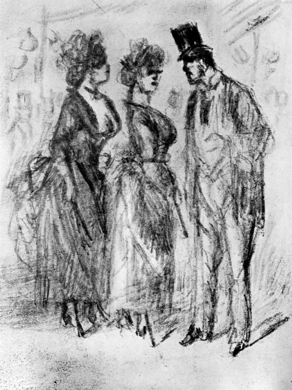 Au Promenoir, 19. Jahrhundert, 1930 von Constantin Guys