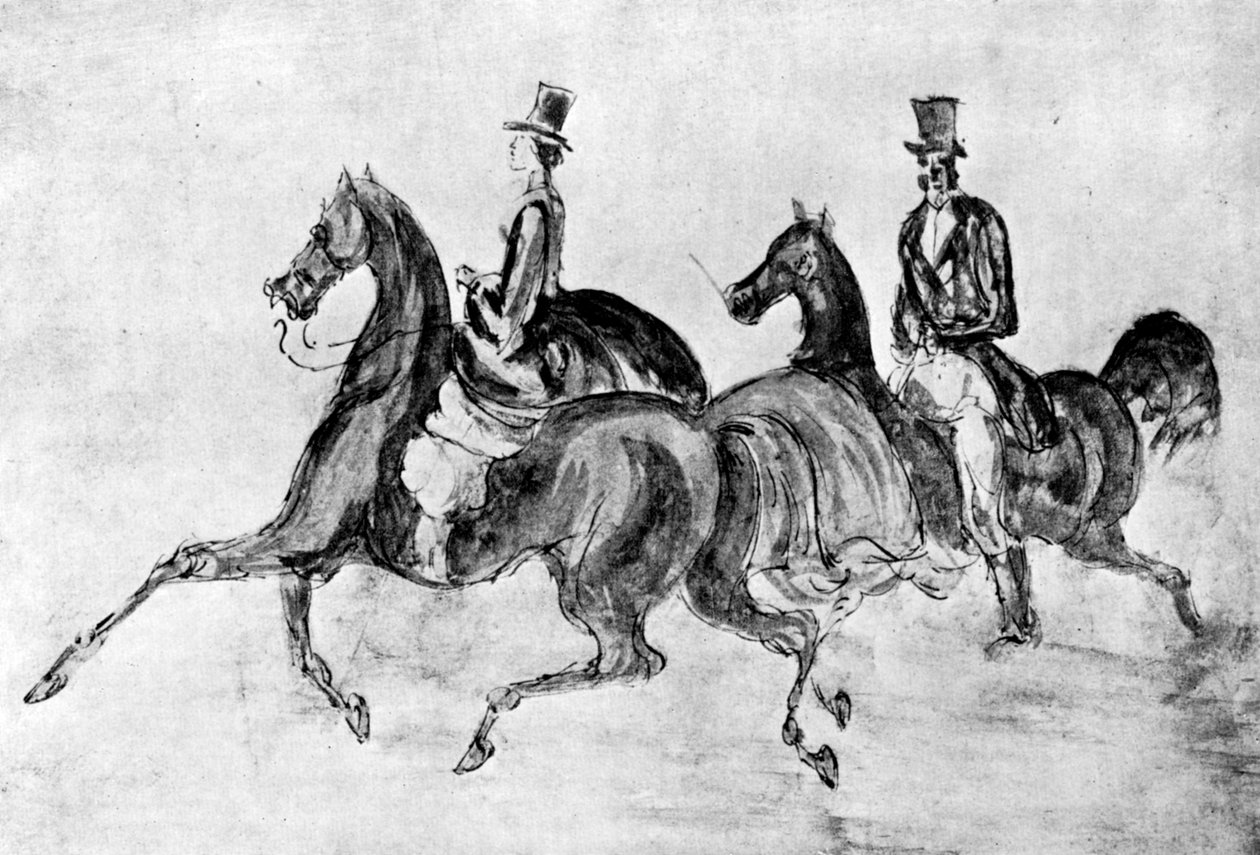 Les Cavaliers, 1930 von Constantin Guys