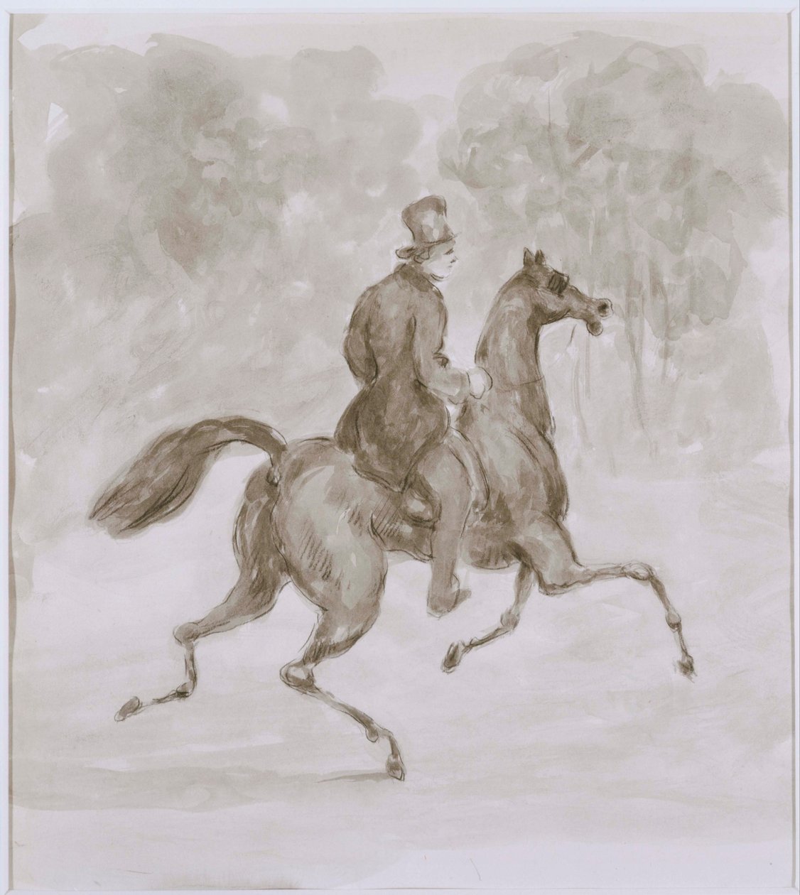 Mann auf trabendem Pferd von Constantin Guys