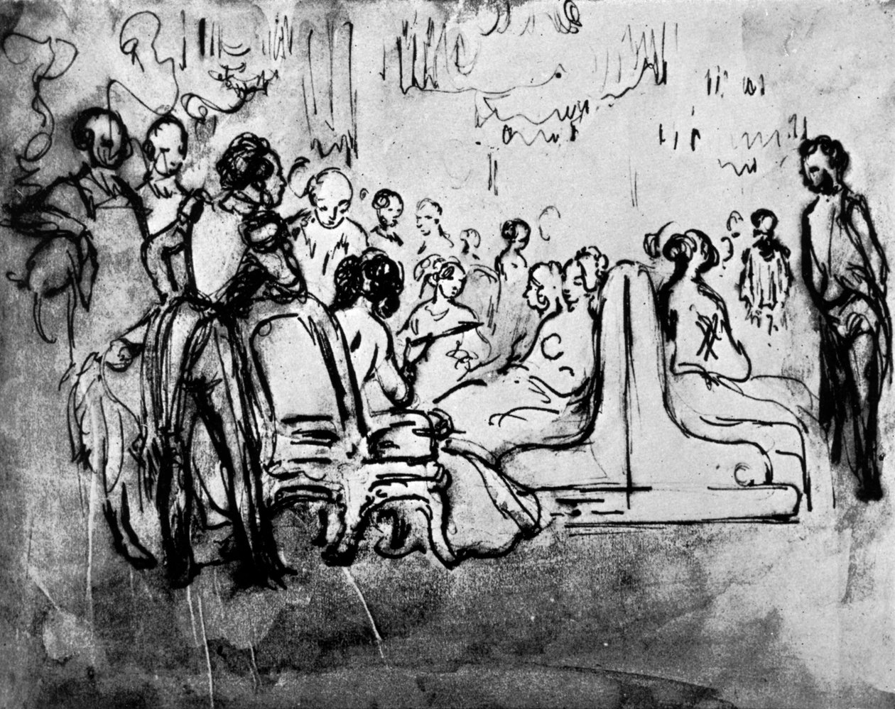 Salon, 19. Jahrhundert, 1930 von Constantin Guys