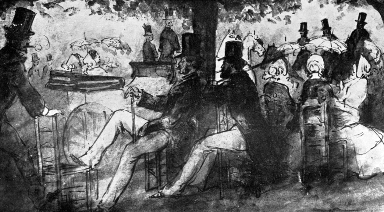 Die Promenade, 19. Jahrhundert von Constantin Guys