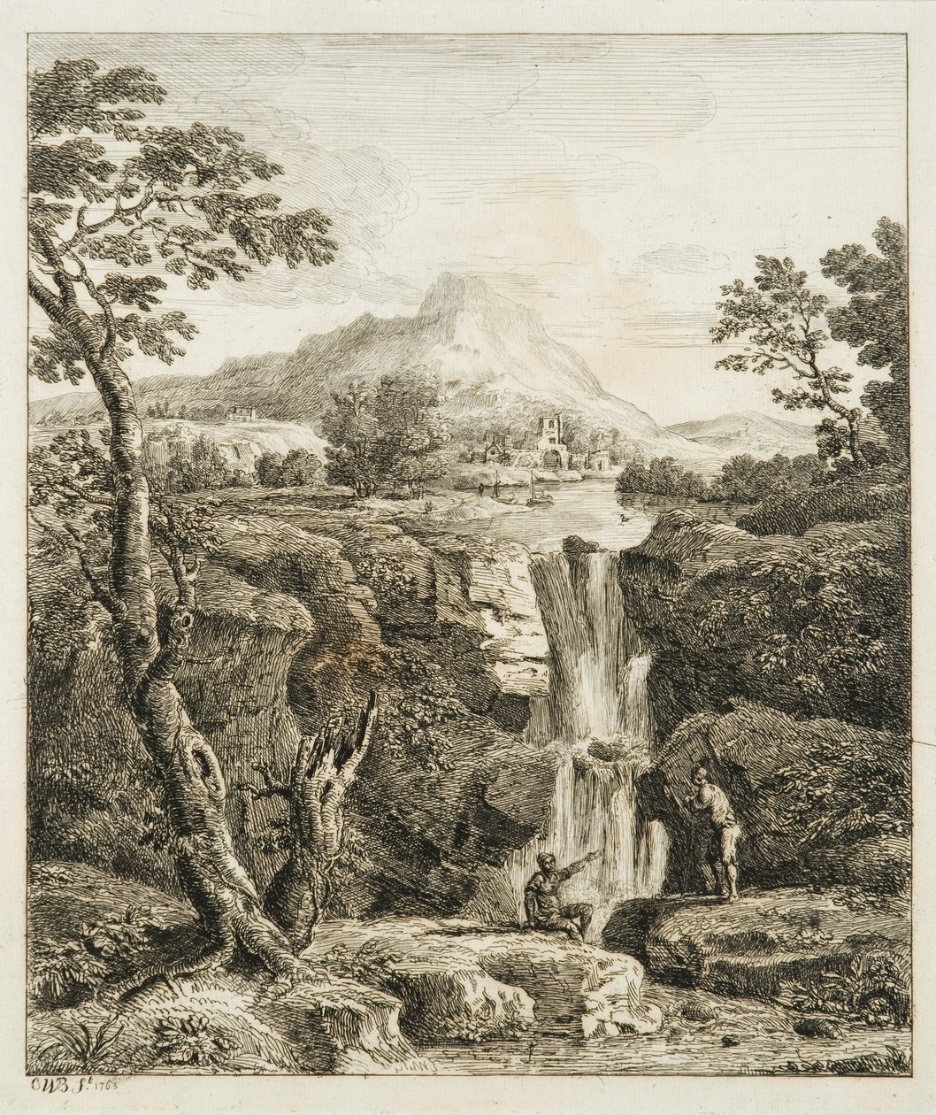 Landschaft mit Wasserfall von Copplestone Warre Bamfylde