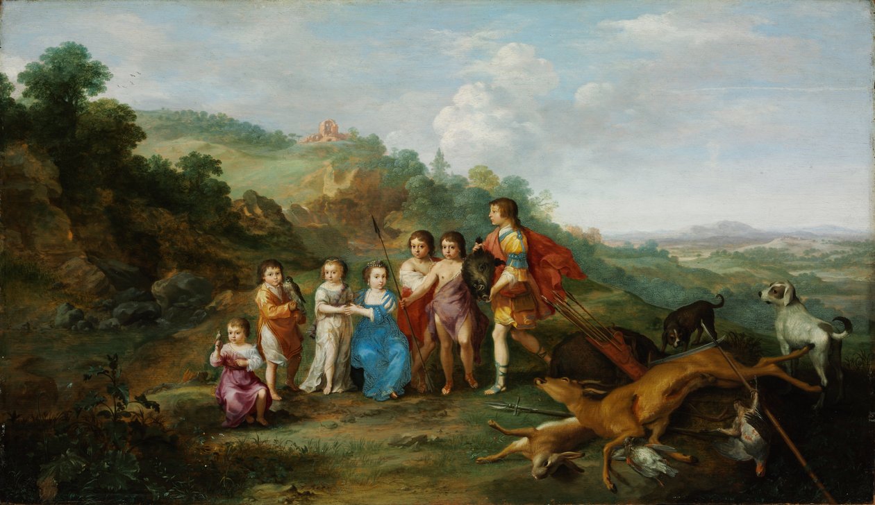 Die sieben Kinder des Winterkönigs von Cornelis van Poelenburch