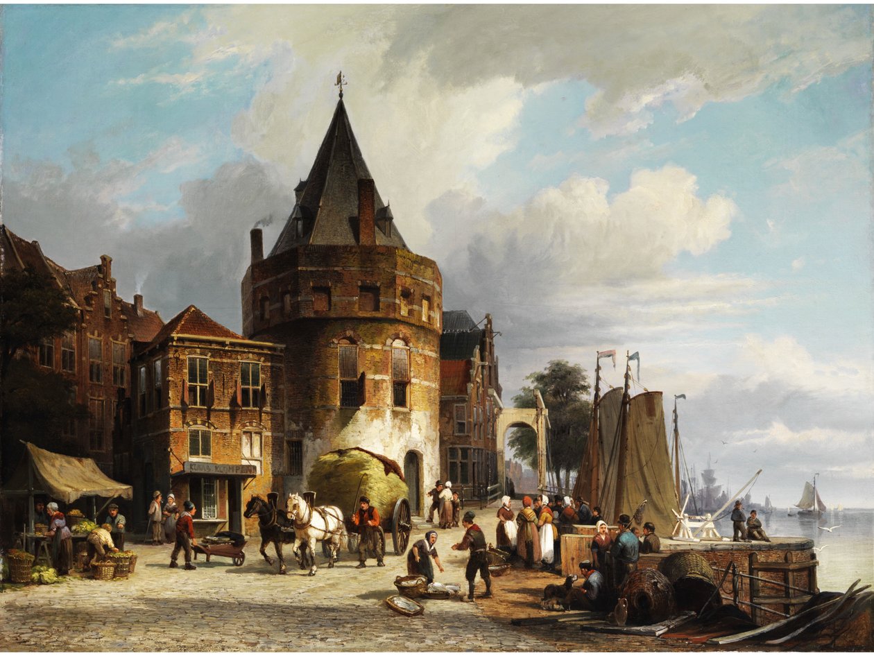 Der Schreiersturm in Amsterdam von Cornelis Christiaan Dommersen