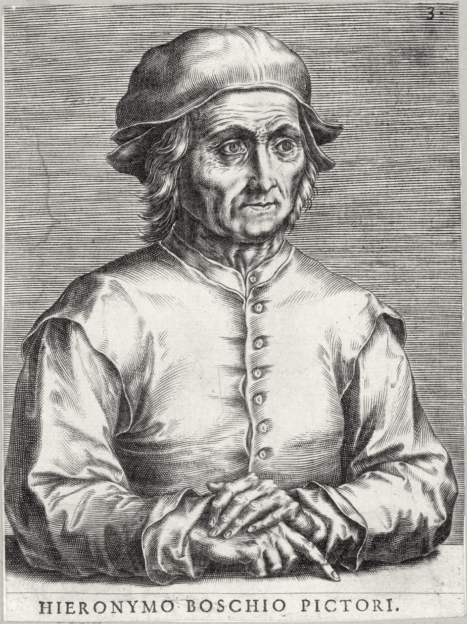 Porträt von Hieronymus Bosch von Cornelis Cort