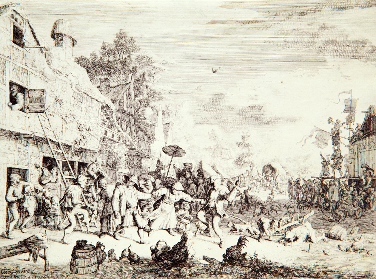 Das Dorffest, 1685 von Cornelis Dusart
