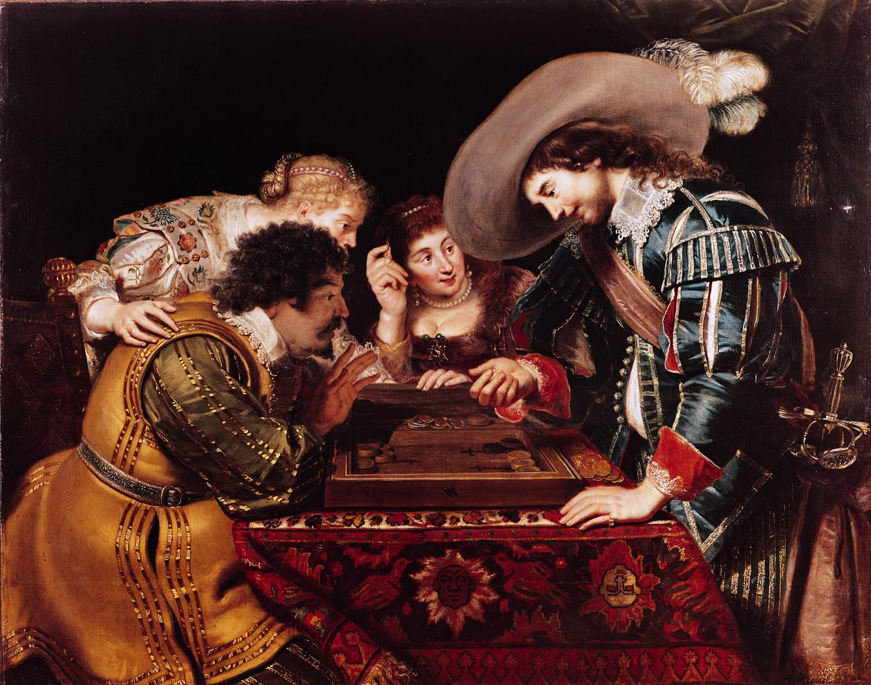 Das Spiel des Backgammon von Cornelis de Vos