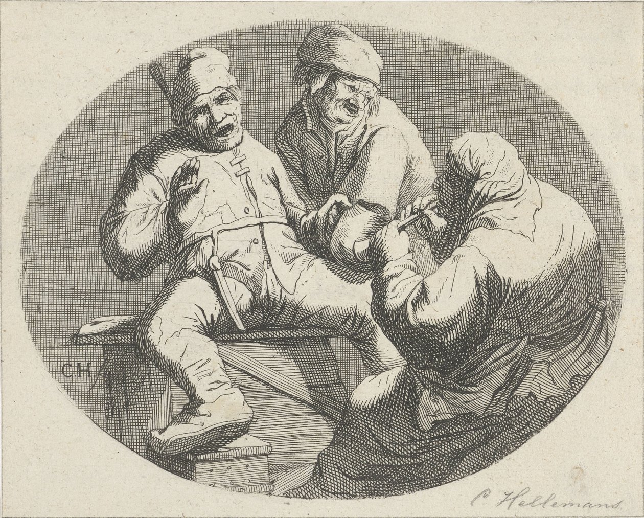 Fröhliche Bauerngesellschaft von Cornelis A. Hellemans