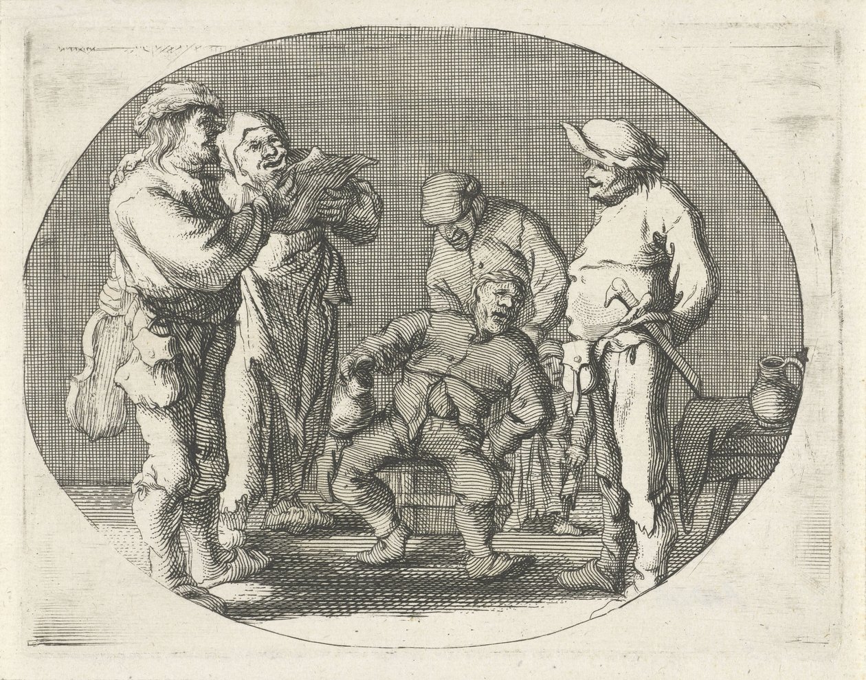 Singende Bauern von Cornelis A. Hellemans