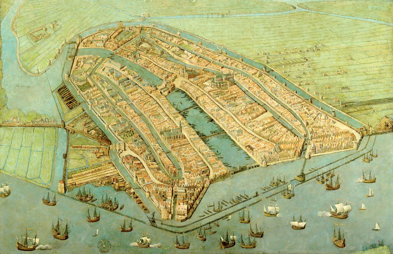 Vogelperspektive von Amsterdam von Cornelis Anthonisz.