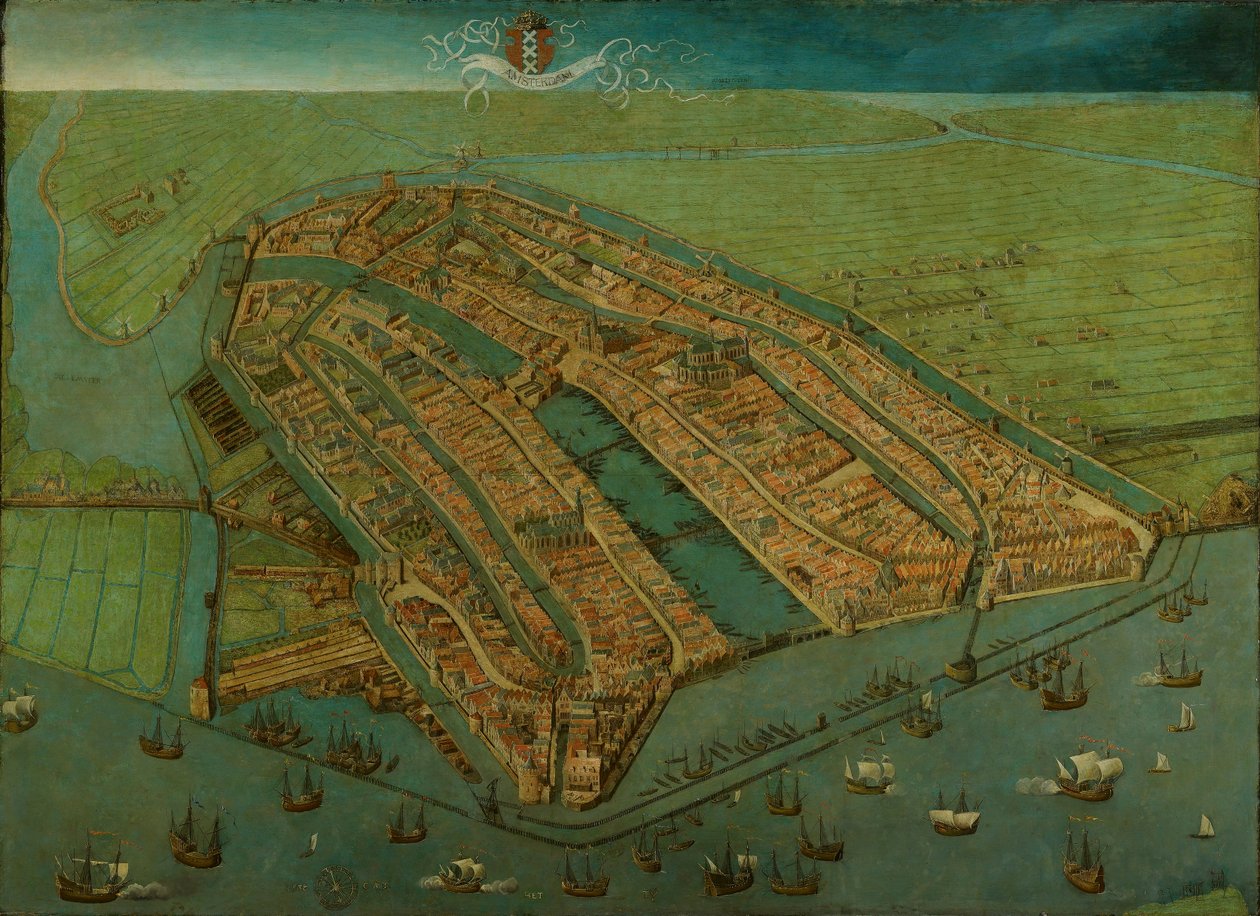 Vogelperspektive von Amsterdam von Cornelis Anthonisz.