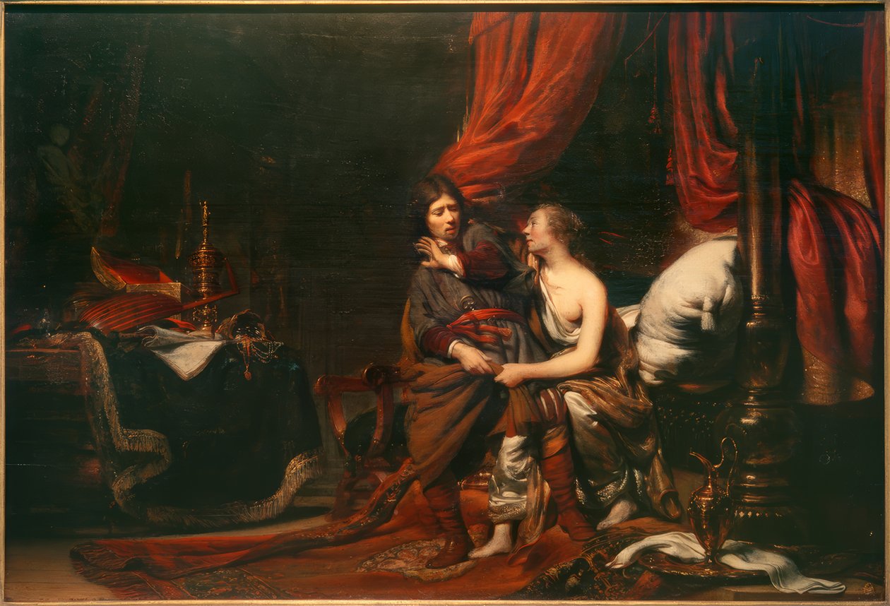 Joseph und die Potiphar von Cornelis Bisschop