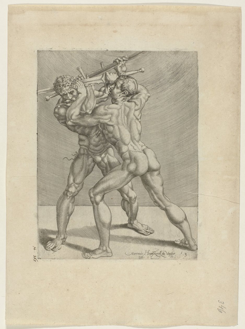 Zwei Schwertkämpfer von Cornelis Bos