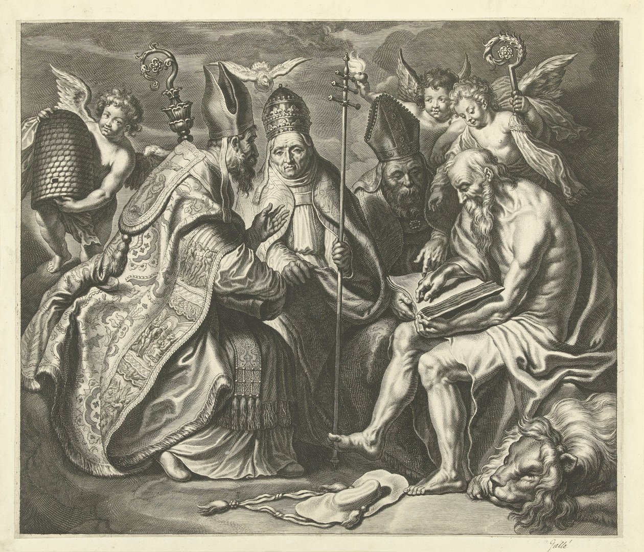 Die vier Kirchenväter von Cornelis Galle (I)
