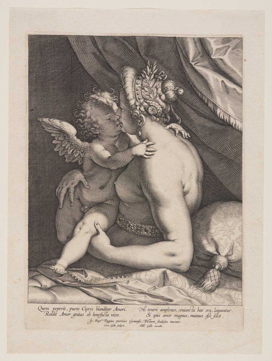Venus und Amor von Cornelis Galle I