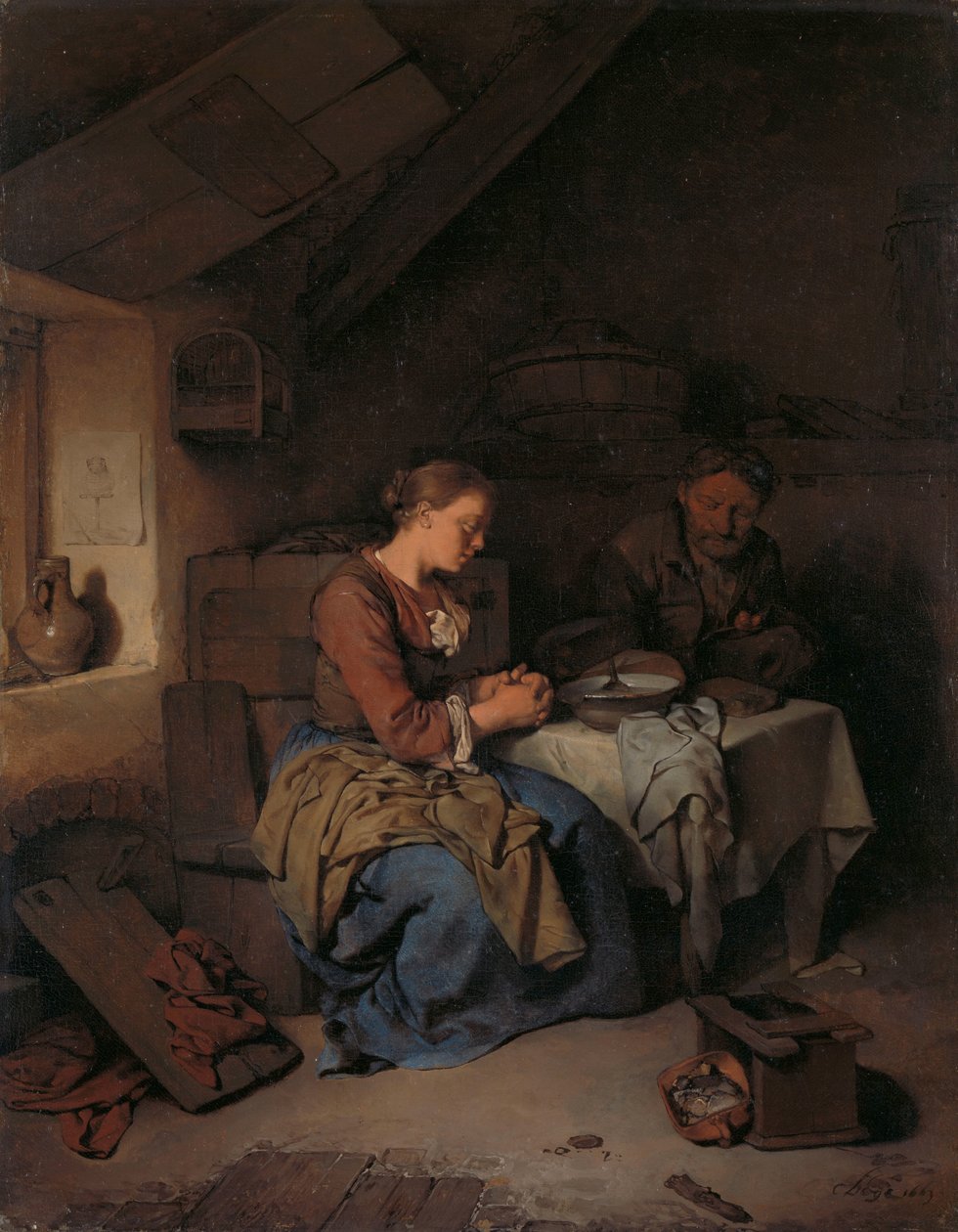 Tischgebet von Cornelis Pietersz. Bega