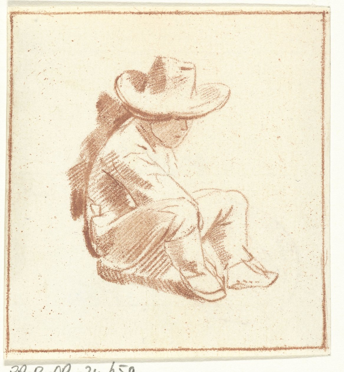 Sitzender Junge von Cornelis Ploos van Amstel