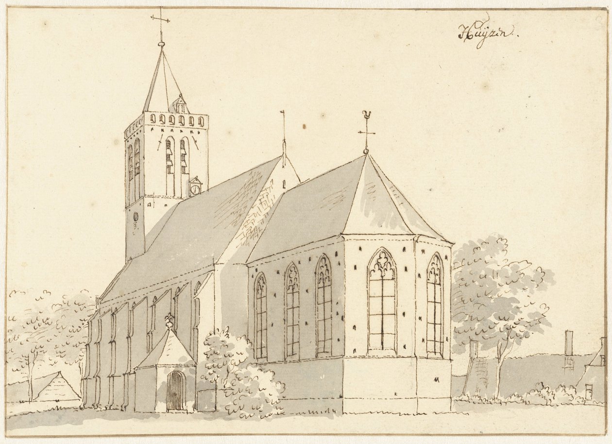 Die Kirche von Huizen von Cornelis Pronk